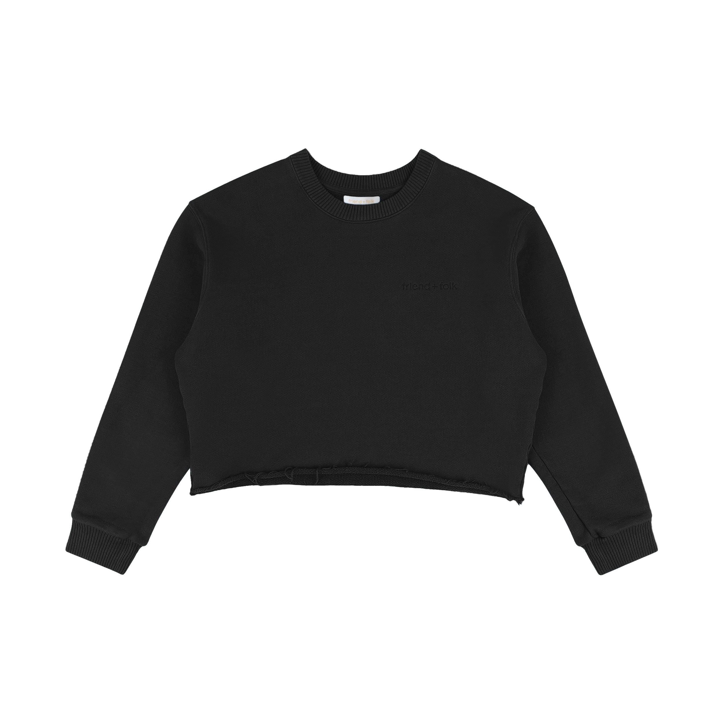 Cropped discount crewneck sweater